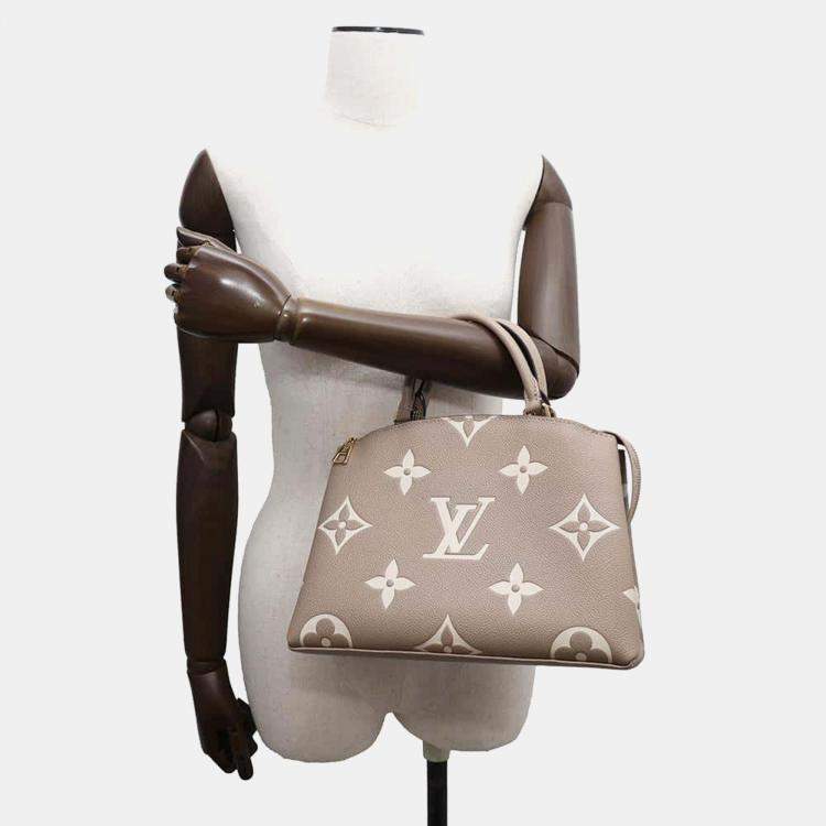 Pre Owned Louis Vuitton Bicolor Monogram Empreinte Leather Petit Palais PM Bag