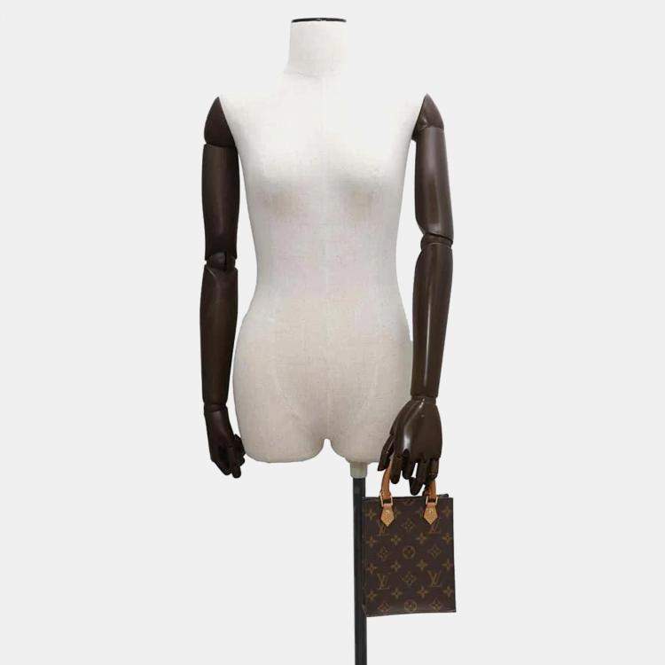 Pre Owned Louis Vuitton Brown Monogram Petit Sac Plat Bag