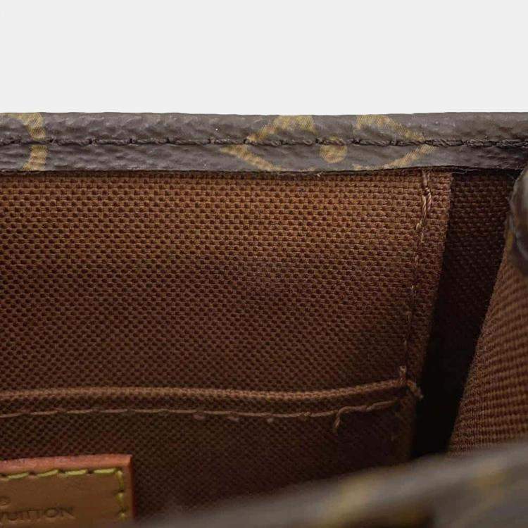 Pre Owned Louis Vuitton Brown Monogram Petit Sac Plat Bag