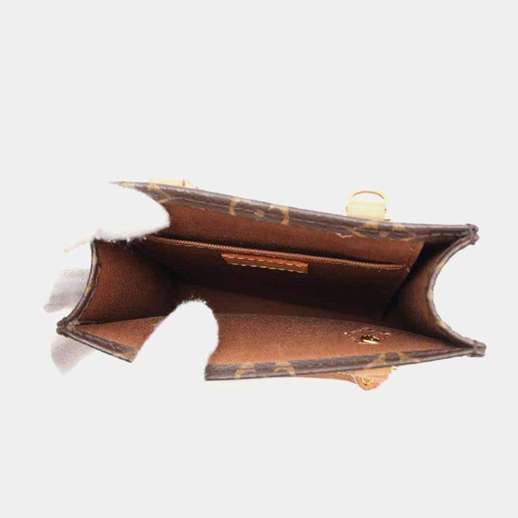 Pre Owned Louis Vuitton Brown Monogram Petit Sac Plat Bag