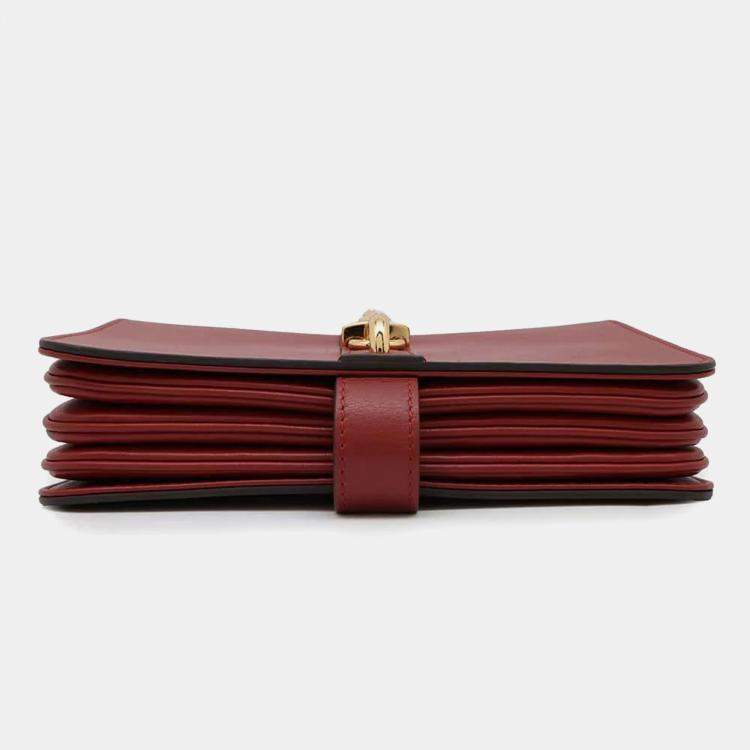 Pre Owned Louis Vuitton Red Calf Leather Rendezvous  Bag