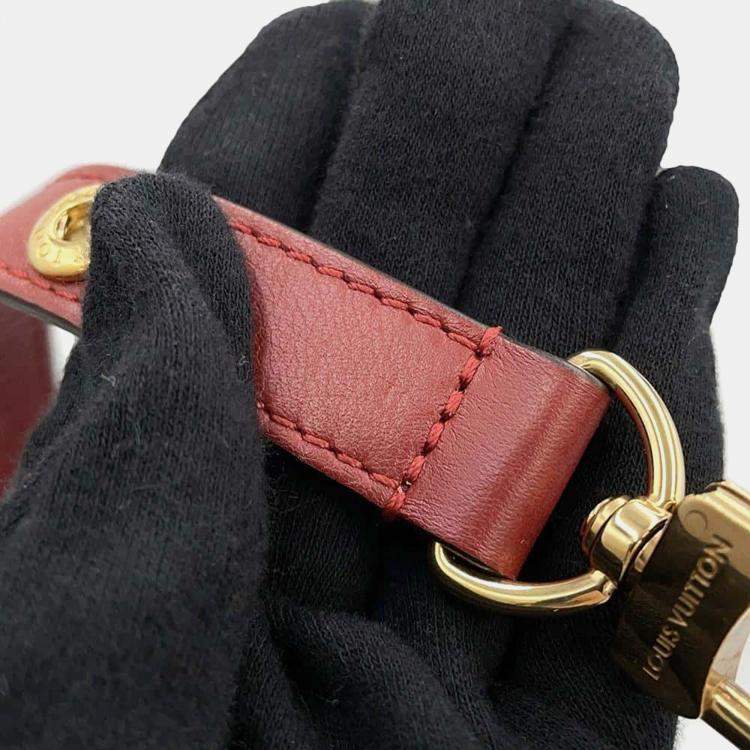 Pre Owned Louis Vuitton Red Calf Leather Rendezvous  Bag