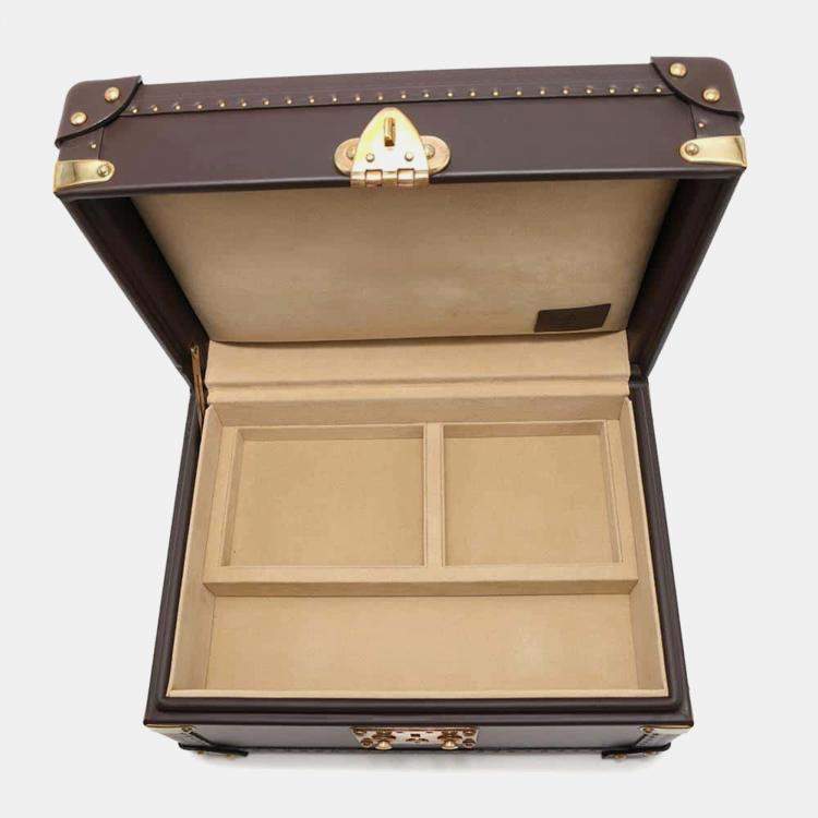 Pre Owned Louis Vuitton Brown Leather Boite Montre Case
