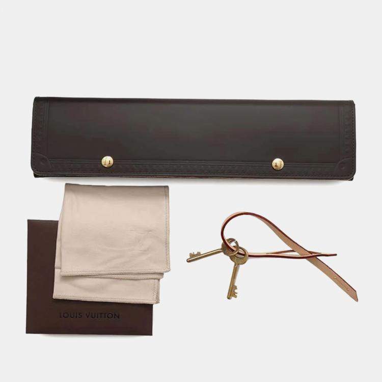 Pre Owned Louis Vuitton Brown Leather Boite Montre Case