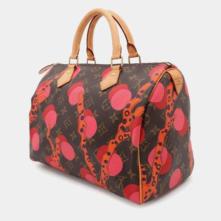 مملوكة مسبقًا Louis Vuitton Brown/Red Monogram Monogram Ramage Speedy 30 Bag