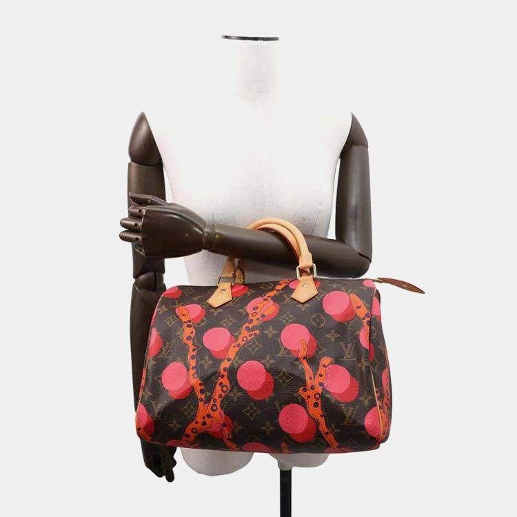 مملوكة مسبقًا Louis Vuitton Brown/Red Monogram Monogram Ramage Speedy 30 Bag