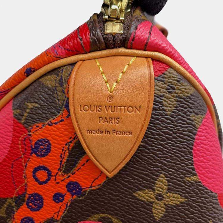 مملوكة مسبقًا Louis Vuitton Brown/Red Monogram Monogram Ramage Speedy 30 Bag