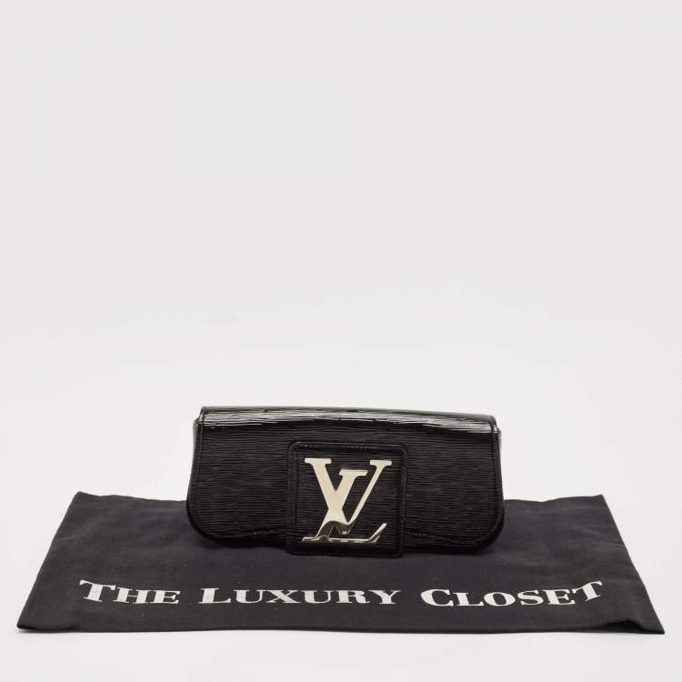Pre Owned Louis Vuitton Black Electric Epi Leather Sobe Clutch