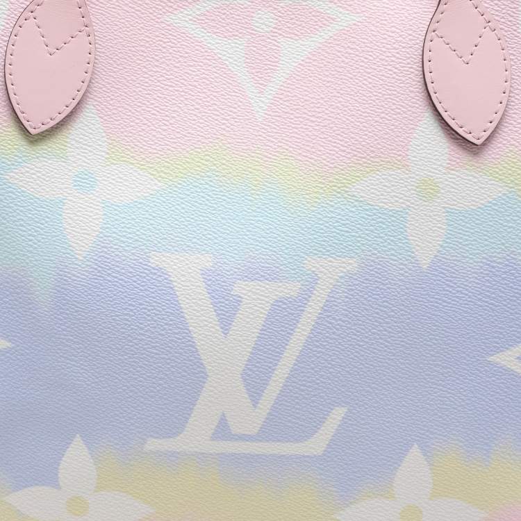 Pre Owned Louis Vuitton Pastel Tie Dye Monogram Canvas Neverfull Escale MM Bag