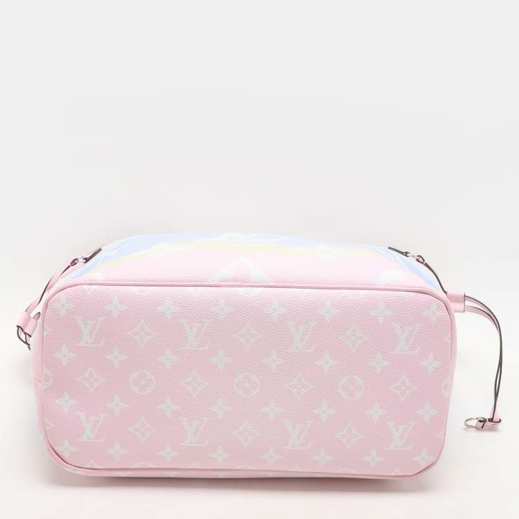 Pre Owned Louis Vuitton Pastel Tie Dye Monogram Canvas Neverfull Escale MM Bag