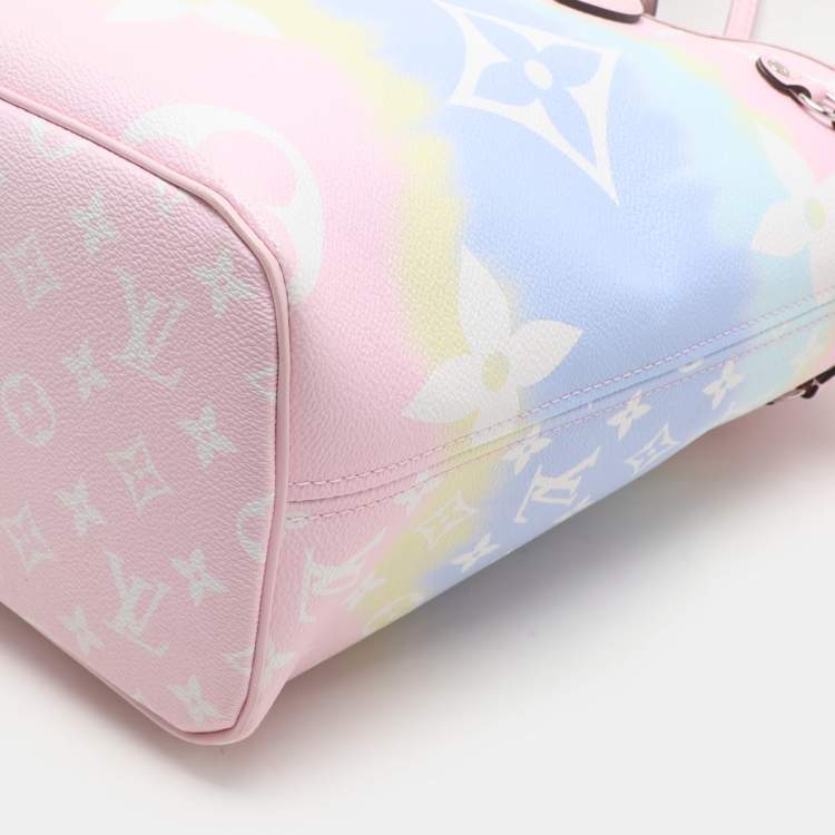 Pre Owned Louis Vuitton Pastel Tie Dye Monogram Canvas Neverfull Escale MM Bag