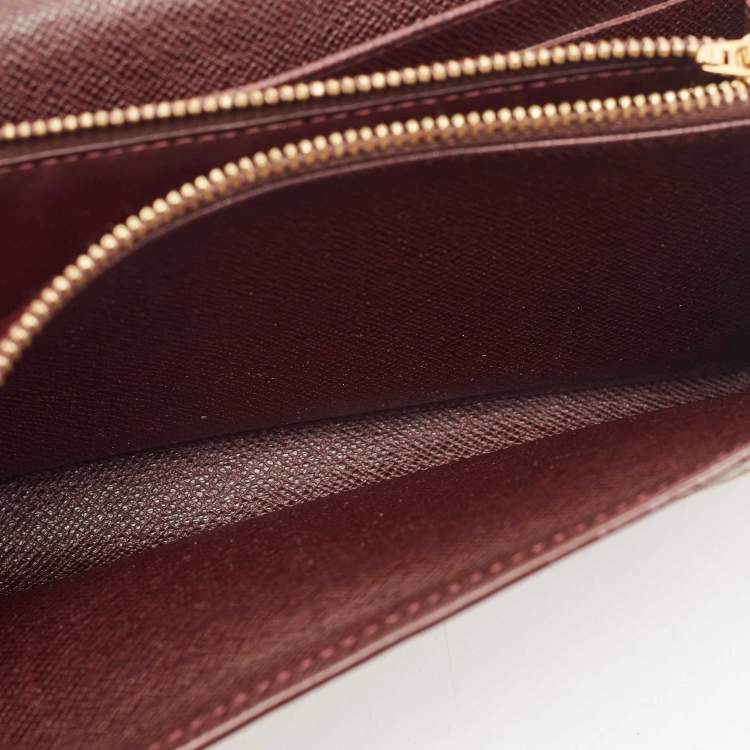Pre Owned Louis Vuitton Sepia Monogram Idylle Canvas and Leather Sarah Wallet