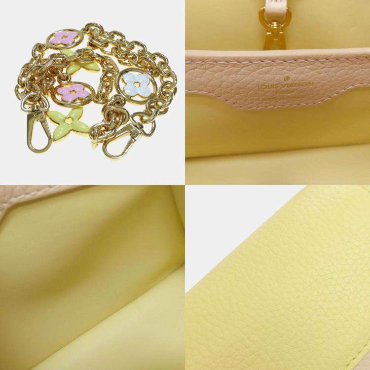 Pre Owned Louis Vuitton Pink Leather Capucines Handbag