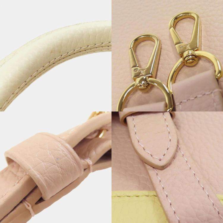 Pre Owned Louis Vuitton Pink Leather Capucines Handbag