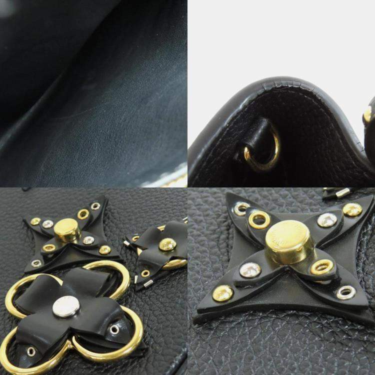 Pre Owned Louis Vuitton Black Leather Capucines BB Handbag