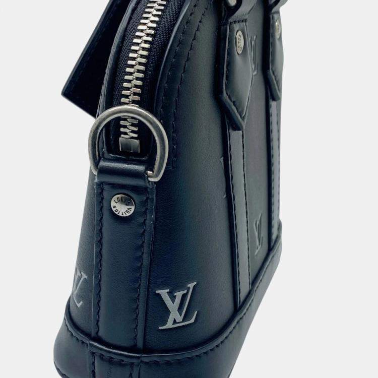 Pre Owned Louis Vuitton Black Leather Nano Alma Pharrell Williams Handbag