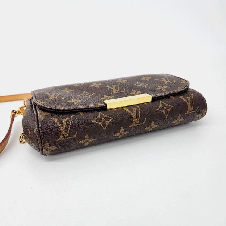 Pre Owned Louis Vuitton Brown PVC Monogram Favorite PM Bag