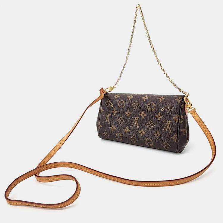 Pre Owned Louis Vuitton Brown PVC Monogram Favorite PM Bag