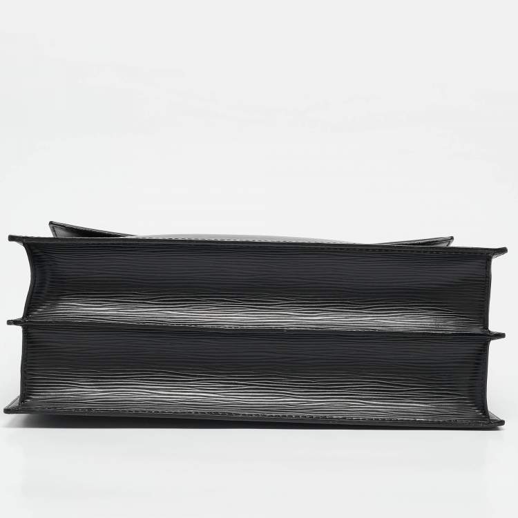Pre Owned Louis Vuitton Black Epi Leather Sevigne GM Bag