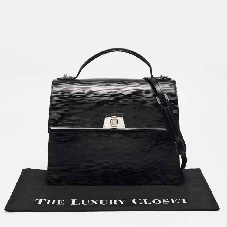 Pre Owned Louis Vuitton Black Epi Leather Sevigne GM Bag
