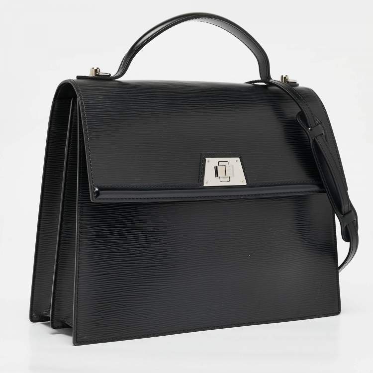 Pre Owned Louis Vuitton Black Epi Leather Sevigne GM Bag
