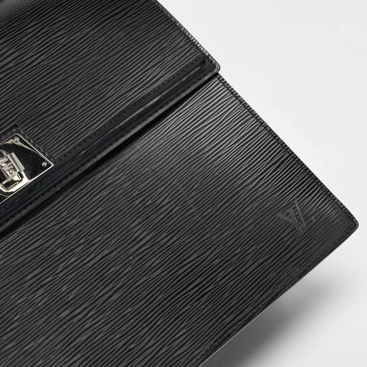 Pre Owned Louis Vuitton Black Epi Leather Sevigne GM Bag