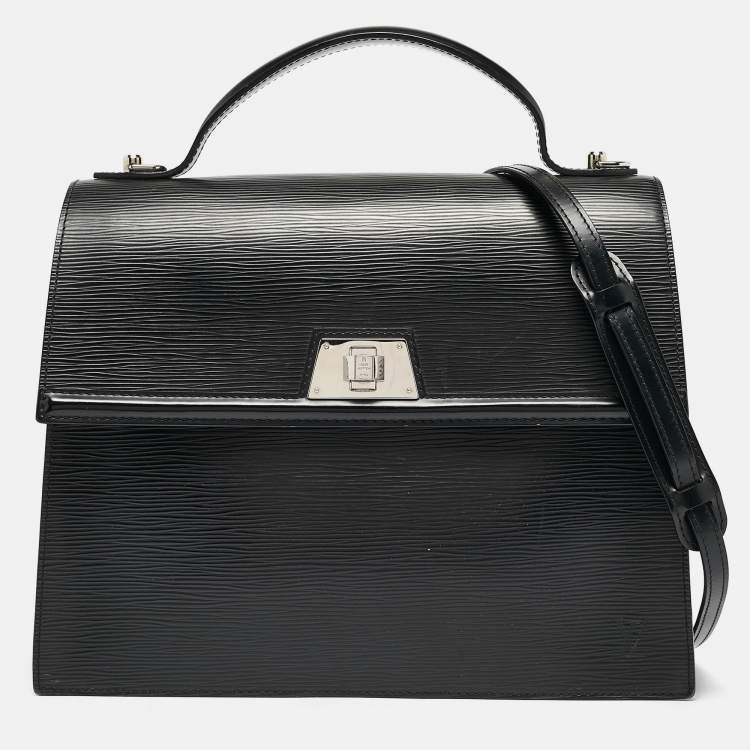 Pre Owned Louis Vuitton Black Epi Leather Sevigne GM Bag