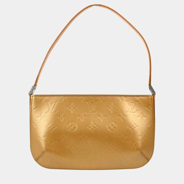 Pre Owned Louis Vuitton Beige Monogram Mat Leather Fowler Handbag
