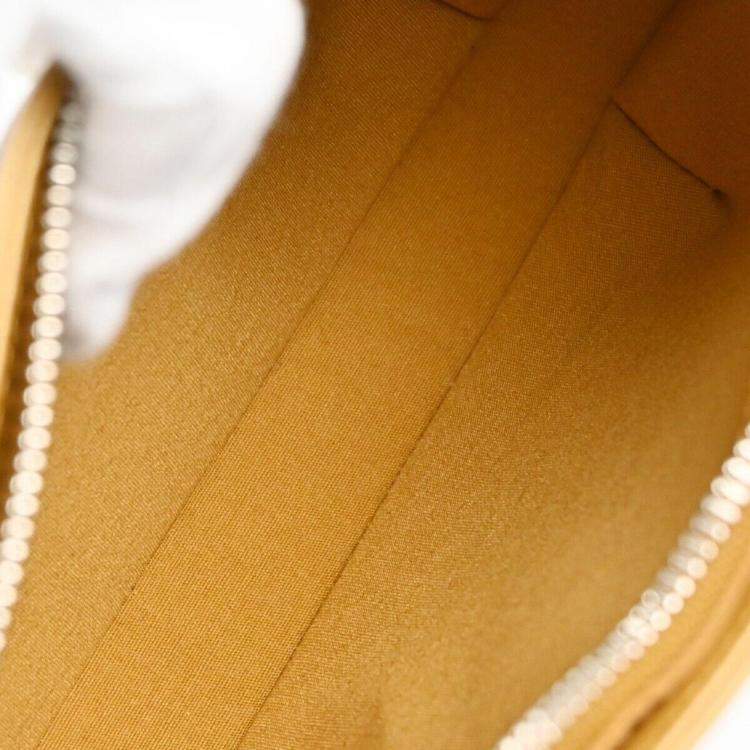 Pre Owned Louis Vuitton Beige Monogram Mat Leather Fowler Handbag