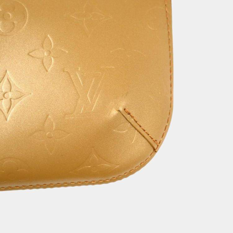 Pre Owned Louis Vuitton Beige Monogram Mat Leather Fowler Handbag