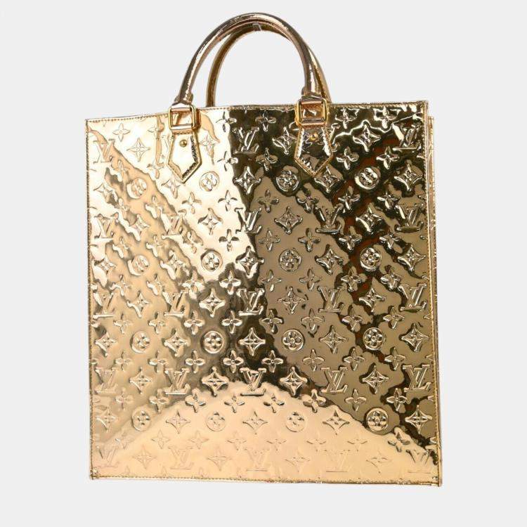Pre Owned Louis Vuitton Gold Monogram Miroir Sac Plat Tote Bag