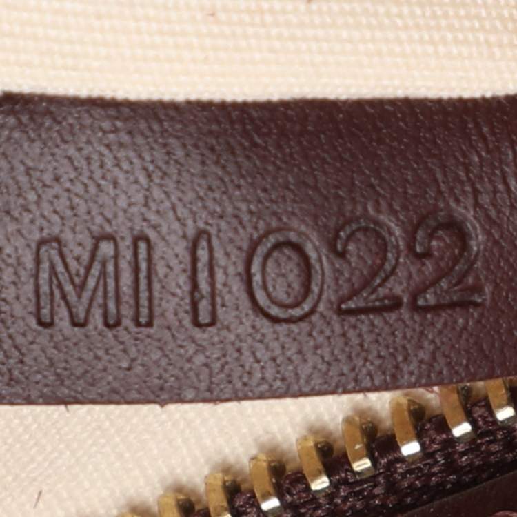 Pre Owned Louis Vuitton Cherry Monogram Mini Lin Canvas Horizontal Alma Bag