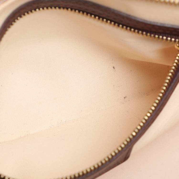 Pre Owned Louis Vuitton Cherry Monogram Mini Lin Canvas Horizontal Alma Bag