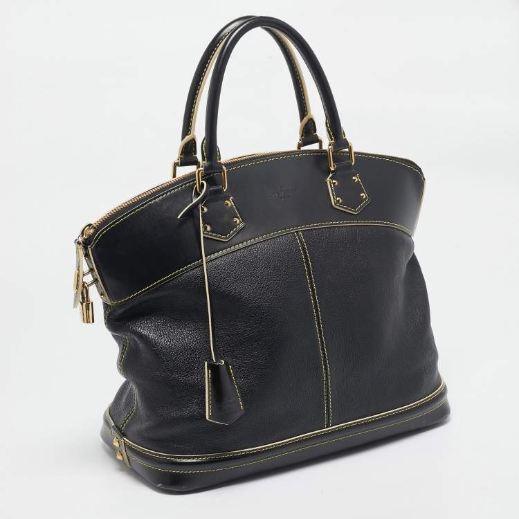 مملوكة مسبقًا Louis Vuitton Black Suhali Leather Lockit MM Bag