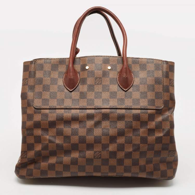 Pre Owned Louis Vuitton Damier Ebene Canvas Ascot Bag