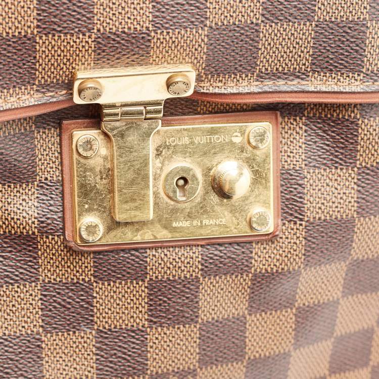 Pre Owned Louis Vuitton Damier Ebene Canvas Ascot Bag