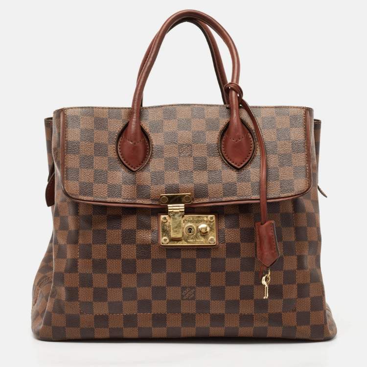 Pre Owned Louis Vuitton Damier Ebene Canvas Ascot Bag