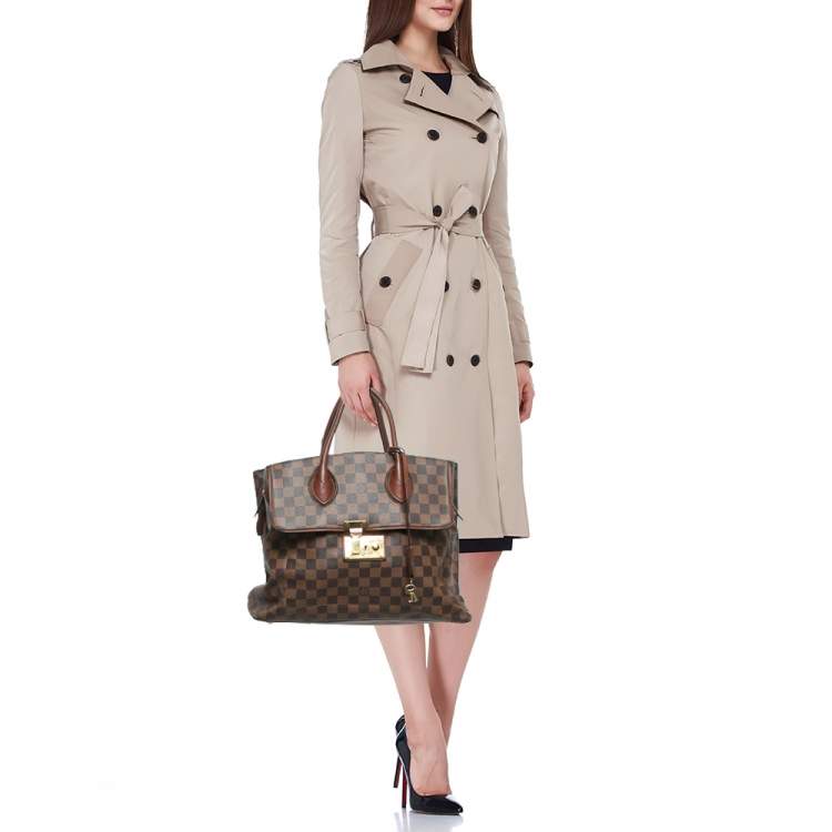 Pre Owned Louis Vuitton Damier Ebene Canvas Ascot Bag