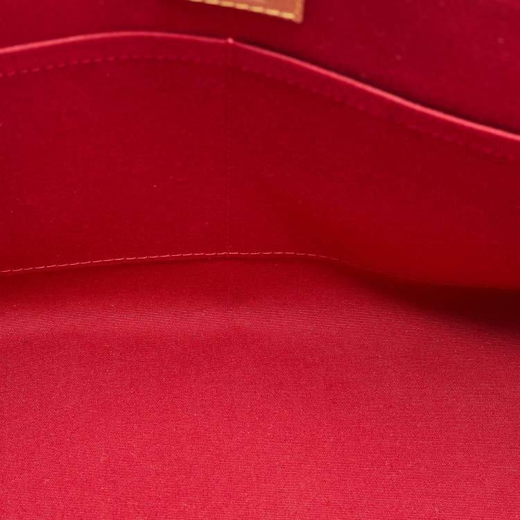 Pre Owned Louis Vuitton Rouge Grenadine Monogram Vernis Montana Bag