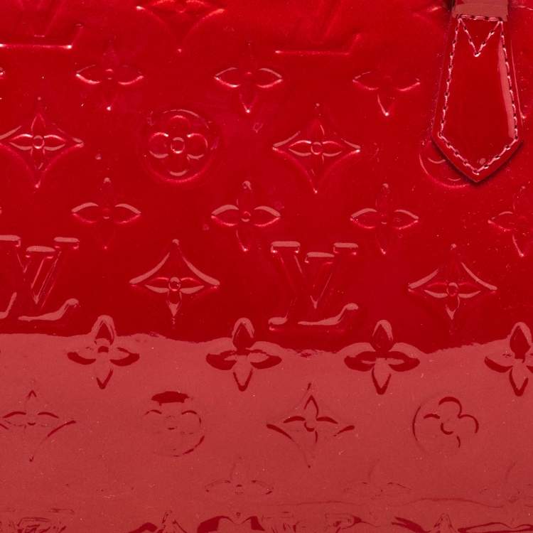 Pre Owned Louis Vuitton Rouge Grenadine Monogram Vernis Montana Bag