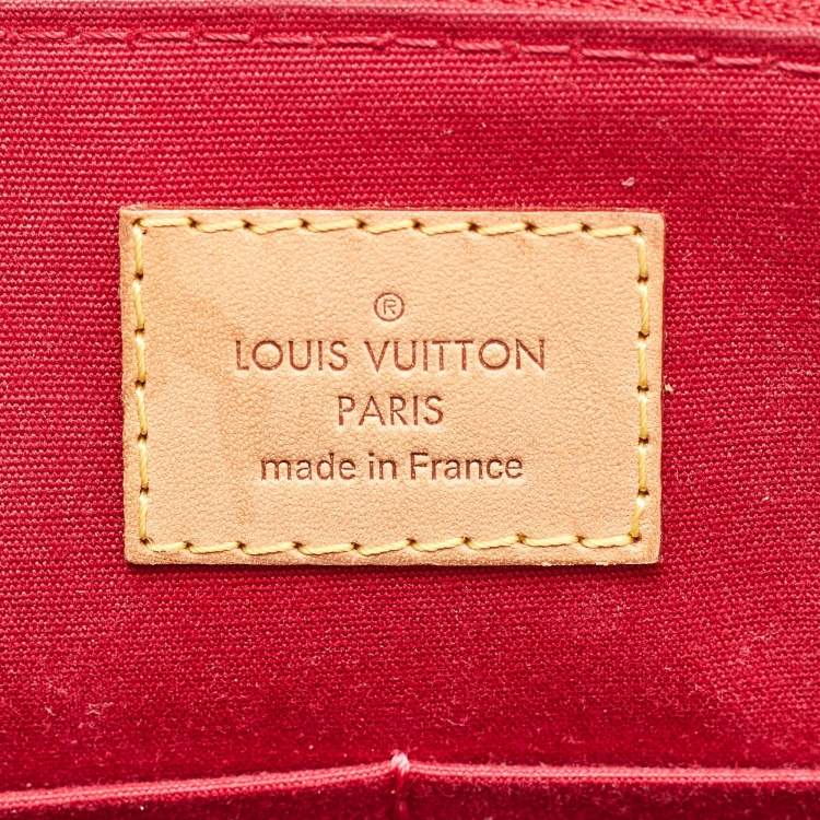 Pre Owned Louis Vuitton Rouge Grenadine Monogram Vernis Montana Bag