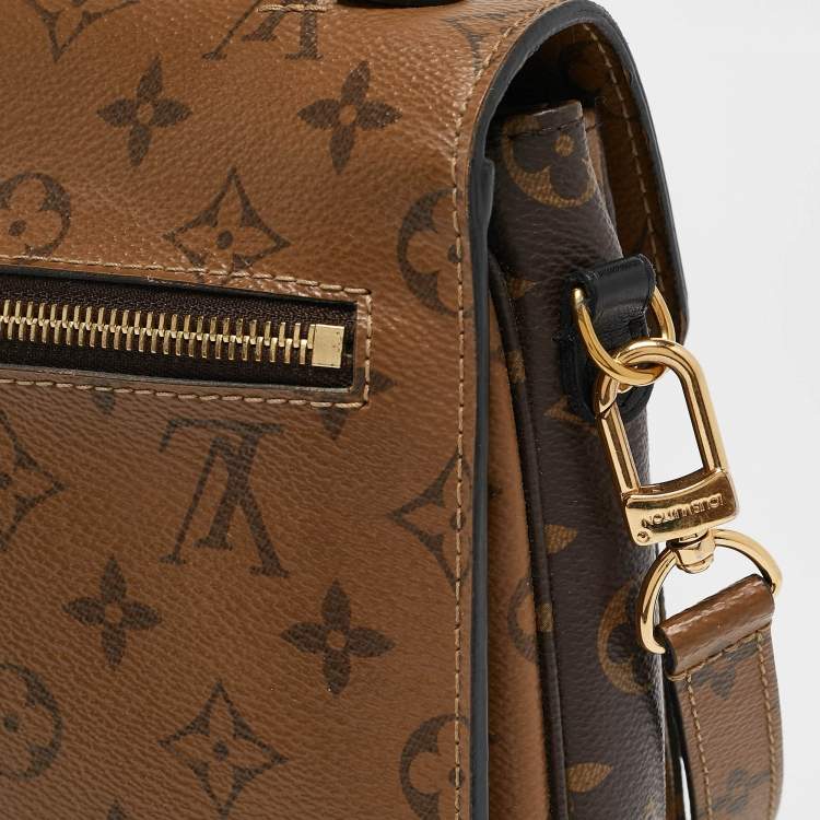 Pre Owned Louis Vuitton Monogram Reverse Canvas Pochette Metis Bag