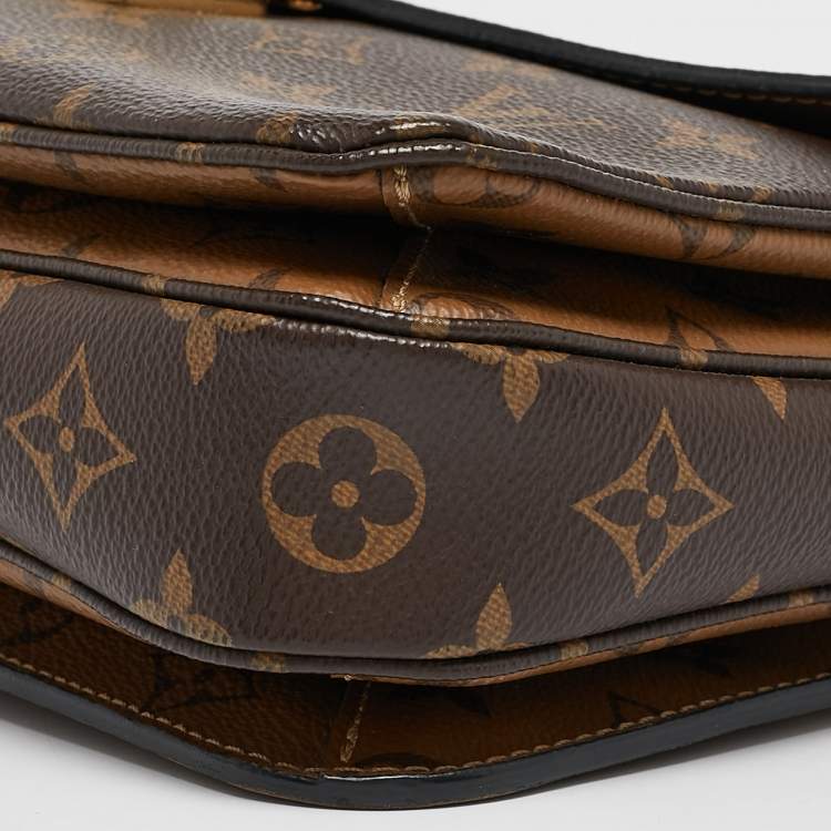 Pre Owned Louis Vuitton Monogram Reverse Canvas Pochette Metis Bag