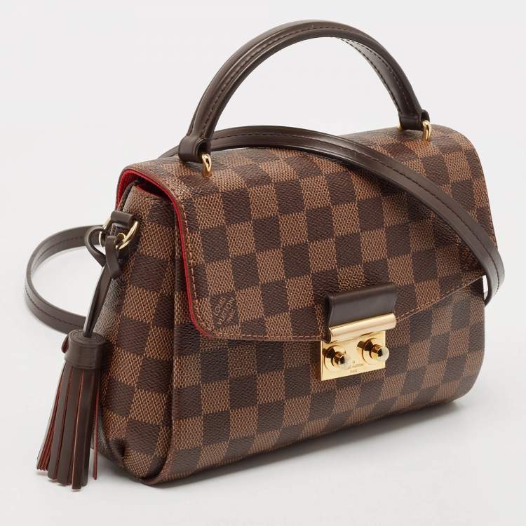 Pre Owned Louis Vuitton Damier Ebene Canvas Croisette Bag