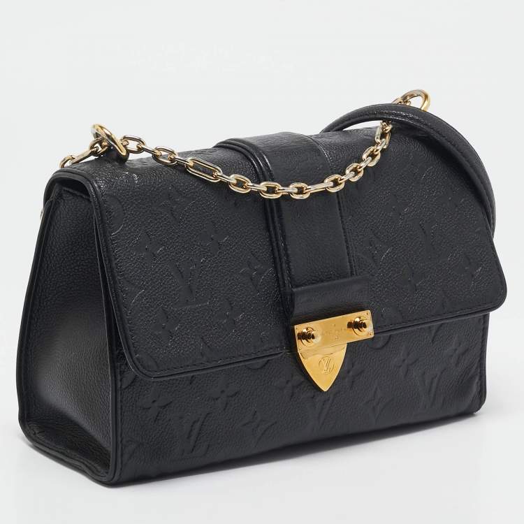 Pre Owned Louis Vuitton Black Monogram Empreinte Leather Saint Sulpice PM Bag