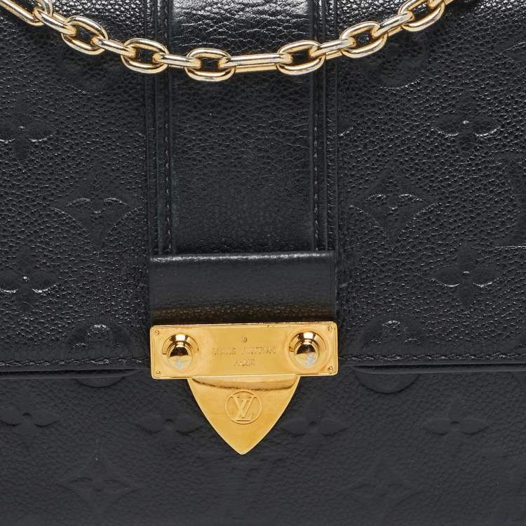 Pre Owned Louis Vuitton Black Monogram Empreinte Leather Saint Sulpice PM Bag