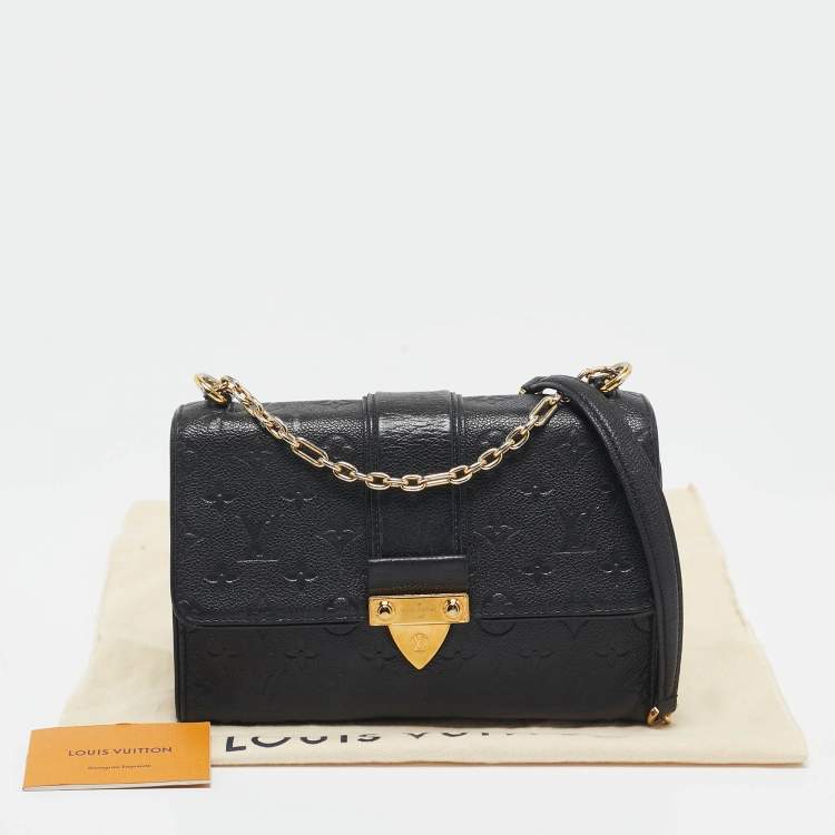 Pre Owned Louis Vuitton Black Monogram Empreinte Leather Saint Sulpice PM Bag