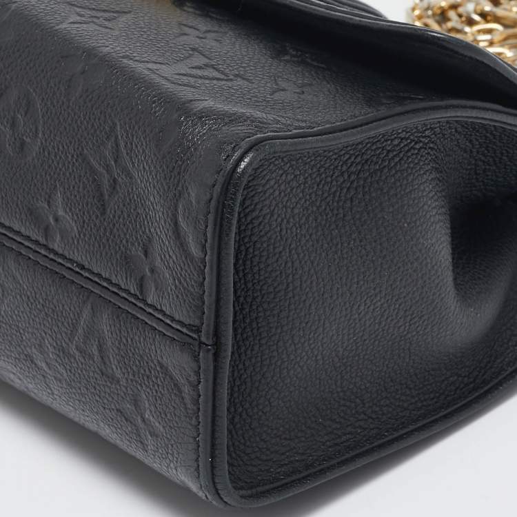 Pre Owned Louis Vuitton Black Monogram Empreinte Leather Saint Sulpice PM Bag
