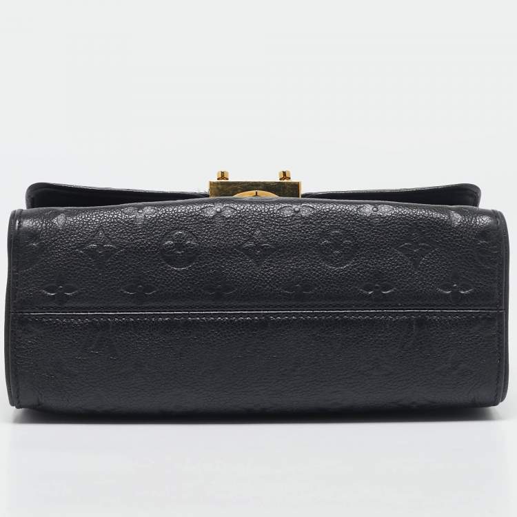 Pre Owned Louis Vuitton Black Monogram Empreinte Leather Saint Sulpice PM Bag