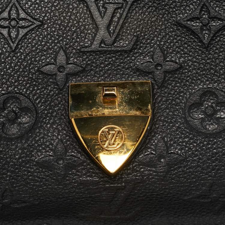 Pre Owned Louis Vuitton Black Monogram Empreinte Leather Saint Sulpice PM Bag